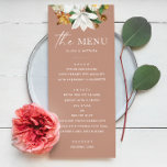 Menu Fleur vintage camélia. Élégant mariage rose poussi<br><div class="desc">Élégante carte mariage florale aux camélias vintages fleuries dans les tons rose pastel,  rose fumée,  teintes roses poussiéreuses. Veuillez me contacter si vous avez besoin d'autres articles.</div>