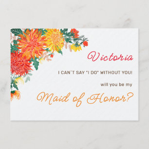 Menu Fleurs de Dahlia de mariage Jaune Orange Pastel Pr