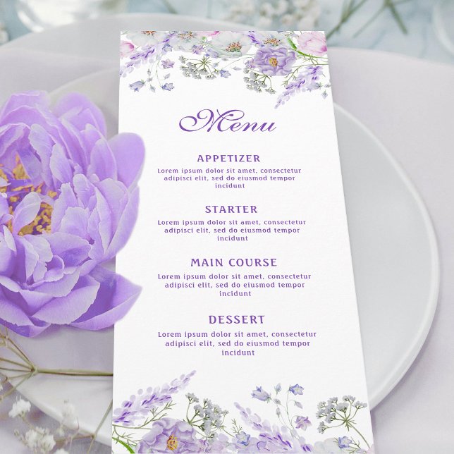Menu Fleurs de Lilas Classiques (Créateur téléchargé)