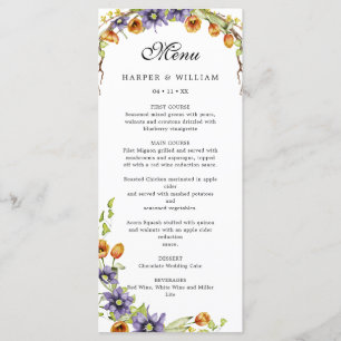 Menu Fleurs de ressort d'eau