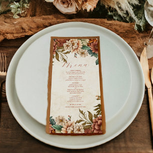 Menu Fleurs en terre cuite rouille Mariage de automne o