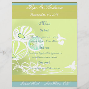 Menu Fleurs et abeilles