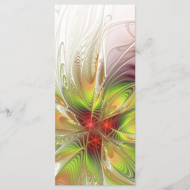 Menu Fleurs imaginaires fractales douces et tendres (Devant)