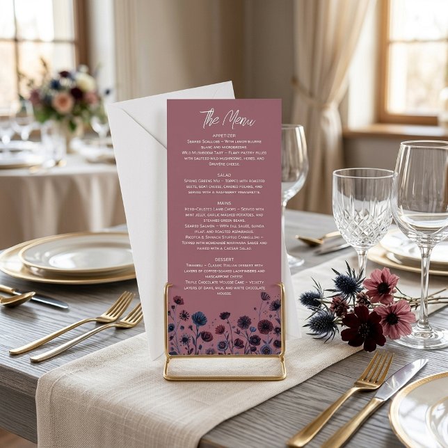 Menu Fleurs Mauves et Bleues Capricieuses (Créateur téléchargé)