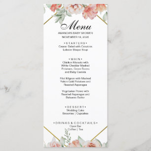 Menu Fleurs Orange Magnifiques