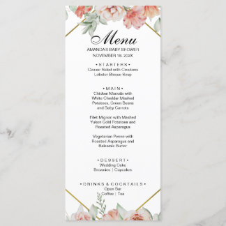 Menu Fleurs Orange Magnifiques