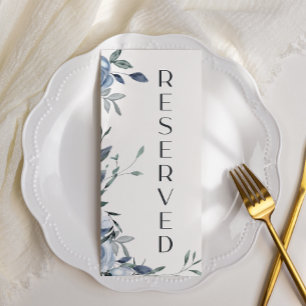 Menu Fleurs Roses Dusty Bleues Réservées Siège