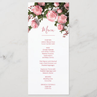 Menu Fleurs sauvages de roses en 3D