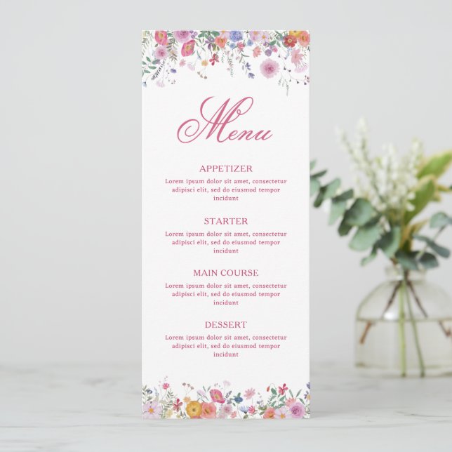 Menu Fleurs Sauvages Fraîches (Debout devant)