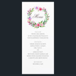 Menu Fleurs tropicales roses. Mariage floral aquarelle<br><div class="desc">Carte de mariage à fleurs tropicales rose aquarelle. Convient pour l'anniversaire,  l'anniversaire et toute autre fête. Veuillez me contacter si vous avez besoin d'autres articles.</div>