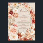 Menu floral délicat en terre cuite brun à la sauge<br><div class="desc">Conçu avec une attention minutieuse aux détails, le délicat menu floral en terre cuite, bronzé et sage dégage élégance et raffinement, ce qui en fait le choix idéal pour une suite de papeterie mariage. Les motifs floraux complexes et la palette de couleurs douces du design se complètent magnifiquement, créant une...</div>