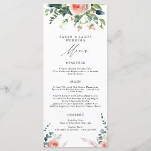 Menu Floral Flore Rose Push Floral Floral