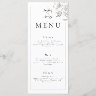 Menu Floral Mariage/Événement