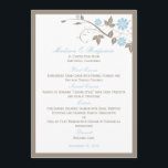 Menu Floral Mariage moderne - Aqua Blue<br><div class="desc">Associant la beauté d'un design floral traditionnel à des couleurs vives et contemporaines, cette collection florale moderne apporte un aspect élégant à vos futurs nuptiaux. Ce design est également disponible dans d'autres jeux de couleurs. Visitez berryberrysweet.com pour plus de détails. Éléments disponibles dans cette conception: - Invitations de mariage -...</div>
