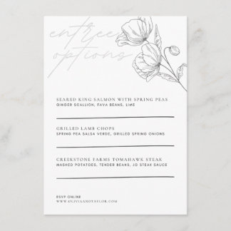 Menu Floral Minimaliste