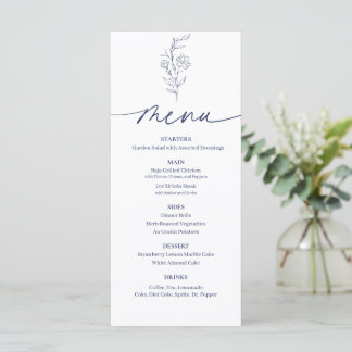 Menu Floral Simple