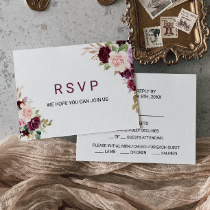 Menu Floral Vert Broussaud Bourgogne