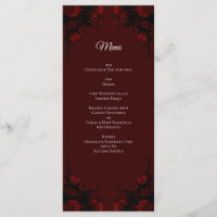 Flore rouge profond Élégant Mariage gothique