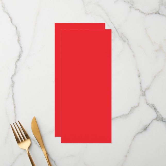 Menu Fond uni rouge solide (Devant/Arrière en situation)