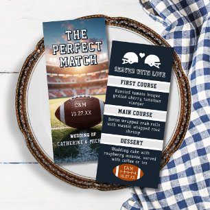 Menu Football Match Sports Amateurs Jeu Jour Mariage