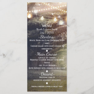 Menu Forêt Enchantée & Lumières de Rustic Woods