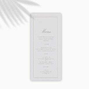 Menu Formal Elegant Moderne Classique Double Cadre Mari