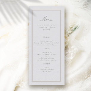 Menu Formal Elegant Moderne Classique Mariage de cadre 