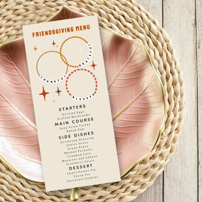 Menu Friendsgiving Thanksgiving Friendsgiving (Créateur téléchargé)