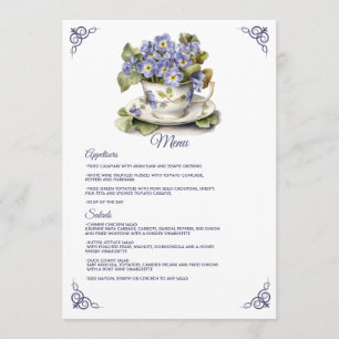 Menu Futur Dusk Soirée Commune Primrose Floral Mariage