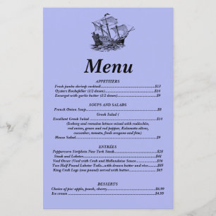Menu Galleon