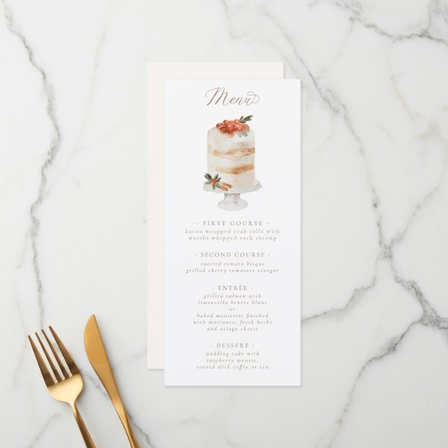 Menu Gâteau de Noël (Devant/Arrière en situation)