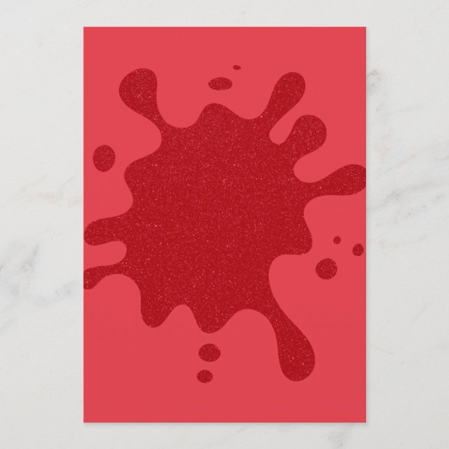 Menu Giclée Rouge Tomate – Personnalisable (Devant)