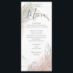 Menu Gilded Gold Sage & Blush Botanical Wedding<br><div class="desc">Menu. Matching items in this design are available.</div>