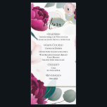 Menu Glam Floral de Jardin d'Eucalyptus Paon<br><div class="desc">Menu. Les articles assortis dans ce design sont disponibles.</div>