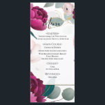 Menu Glam Floral de Jardin d'Eucalyptus Paon<br><div class="desc">Menu. Les articles assortis dans ce design sont disponibles.</div>