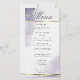 Menu Gold Dusty Plum Purple
