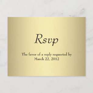 Menu Gold RSVP
