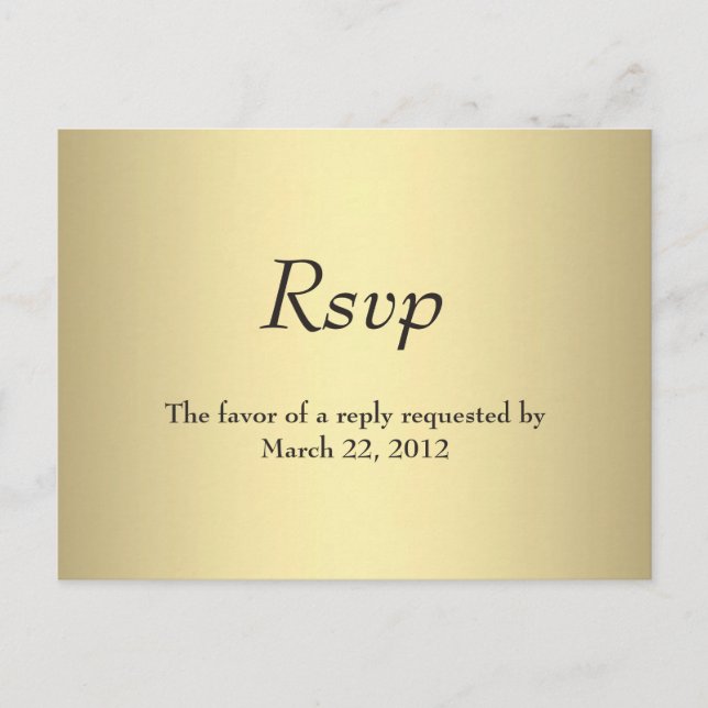 Menu Gold RSVP (Devant)