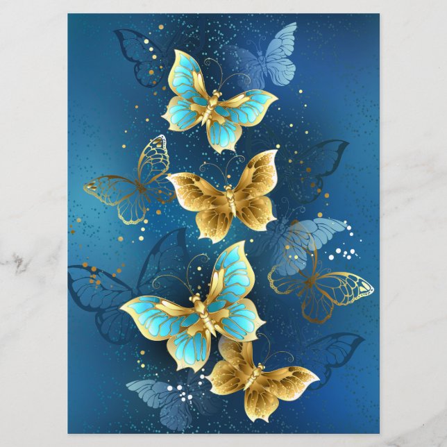 Menu Golden butterflies (Devant)