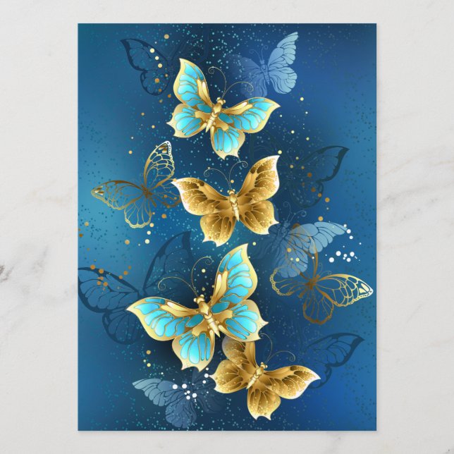 Menu Golden butterflies (Devant)