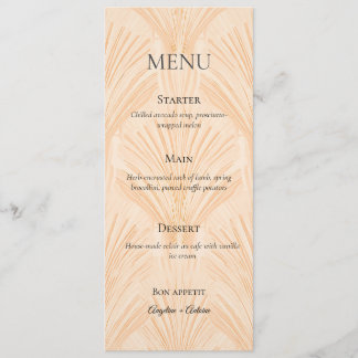 Menu Goûts de Champagne Élégant Minimaliste