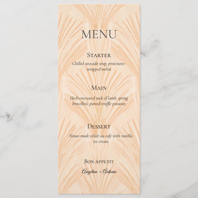 Menu Goûts de Champagne Élégant Minimaliste (Devant)