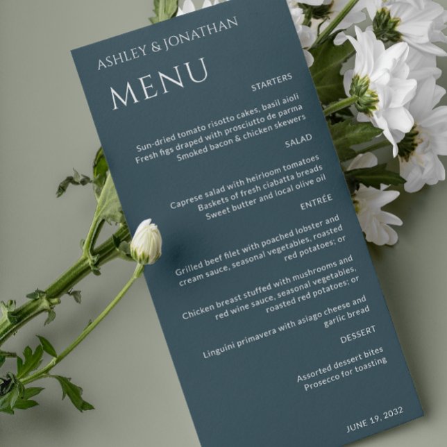 Menu Gras minimaliste - Mariage (Créateur téléchargé)