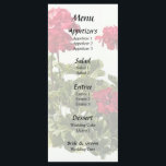 Menu Group of Red Geraniums<br><div class="desc">If you love geraniums these beautiful "Group of Red Geraniums" wedding supplies would be a perfect choice. Choose from cards,  magnets,  labels. Can be used for a wedding,  engagement party or anniversary party.</div>