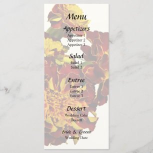 Menu Groupe de différents types de Marigolds