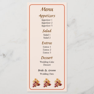 Menu Groupe Orchidées Jaunes et Magenta