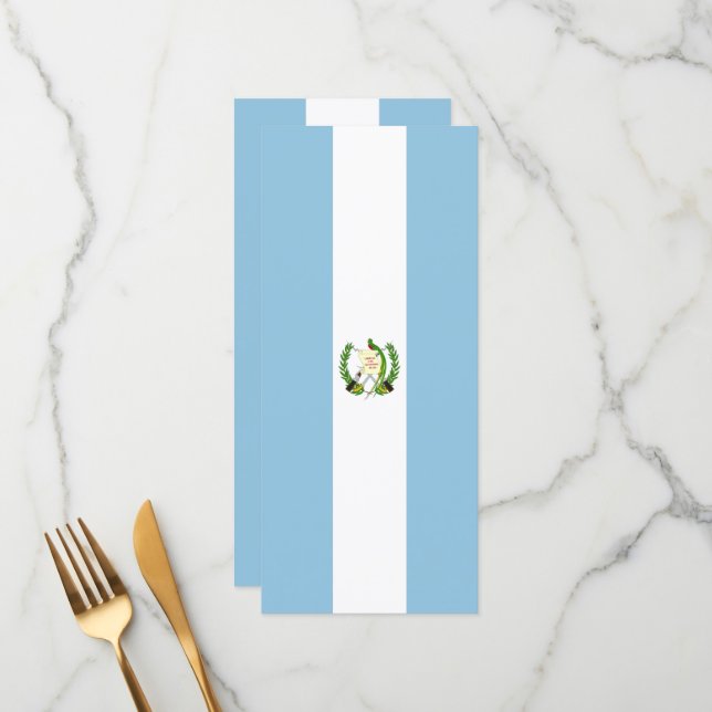 Menu Guatemala (Devant/Arrière en situation)