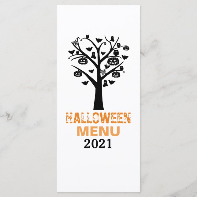 Menu Halloween Forêt Enchantée (Devant)