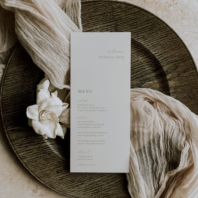 Menu HARMONIE Sage Green Place Card (Créateur téléchargé)