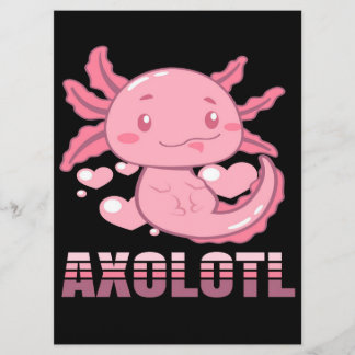 Menu Heart Axolotl | Caricature mignon Axolotl